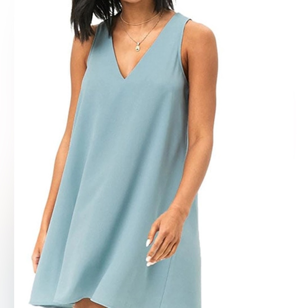 NWT Aqua Blue Tank Dress - V-Neck